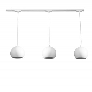 Трековий світильник на три плафони підвісний Track-3 Bowl TP150-1000-3 White Трековий світильник на три плафони підвісний Track-3 Bowl TP150-1000-3 White