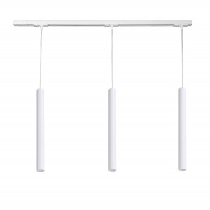 Трековий світильник на три плафони підвісний Track-3 Chime TP40-450-1000-3 White