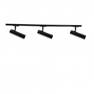 Трековий світильник на три плафони стельовий Track-3 Pelikan TL180 Black