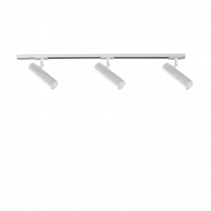Трековий світильник на три плафони стельовий Track-3 Pelikan TL180 White