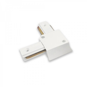 Track конектор LD1001 кутовий для шинопровода однофазного, White Track конектор LD1001 кутовий для шинопровода однофазного, White