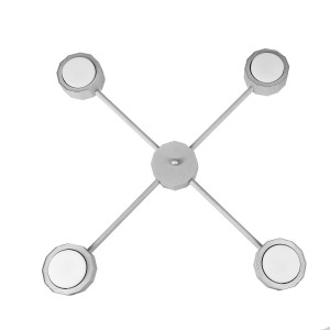 Люстра (світильник стельовий) Quant GX53 C4-350 MoireSilver