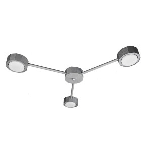 Люстра (світильник стельовий) Quant GX53 C3-350 MoireSilver