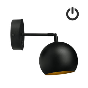 Бра з вимикачем Bowl W150-BT Black/Gold
