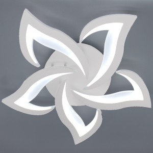 Керована світлодіодна люстра ESLLSE ELLA 70Вт 5F SMART 640x65мм Біла