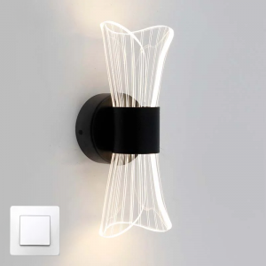 Настінний світлодіодний світильник бра Esllse DIO 12Вт 230х80х95мм Чорний