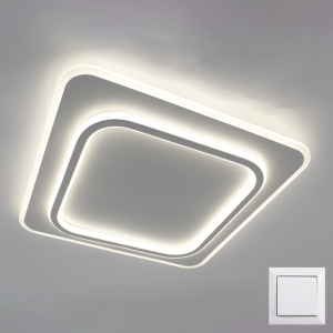 Керована світлодіодна люстра ESLLSE VEGA DUAL 85W 2S 450х450x52мм Біла