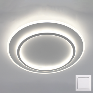 Керована світлодіодна люстраESLLSE VEGA DUAL 75W 2R 450х53мм Біла