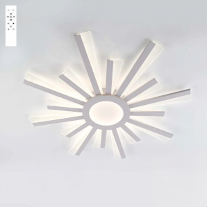 Люстра смарт светодиодная управляемая ESLLSE TERESA R 100 Вт 680x50 мм Біла