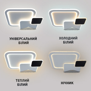 Керована світлодіодна люстра ESLLSE COMETA 105W 3S APP 500x60мм Біла