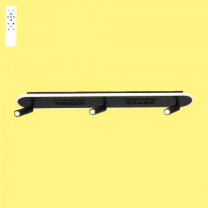 Спотовий світильник світлодіодний Esllse з пультом SHEFFIELD 52+6W 3RL APP 800x120мм Чорний