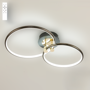 Світильник світлодіодний Esllse з пультом LUNE 48W 2R APP 600x350x110мм Чорний