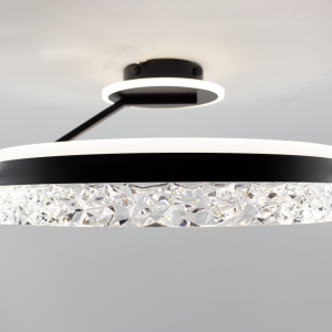 Керована світлодіодна люстра ESLLSE STELLA C ICE 90W 2R SMART 500x215мм Чорна