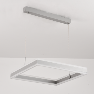 Світлодіодна СМАРТ люстра ESLLSE STELLA 100W S 500X500Х1200мм Сіра Квадратна