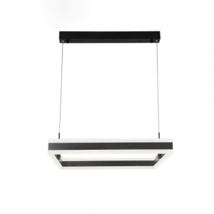 Світлодіодна СМАРТ люстра ESLLSE STELLA 100W S 500X500Х1200мм Чорна Квадратна