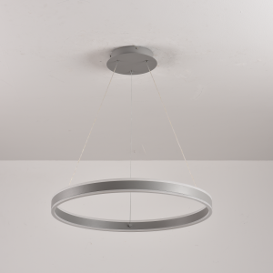 Світлодіодна люстра Esllse підвісна з пультом та додатком для телефону STELLA 64Вт 400x1200мм Сіра