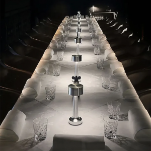 Настільна сенсорна світлодіодна лампа Esllse DOWN LIGHT з акумулятором 2Вт Срібляста