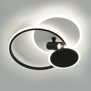 Люстра світлодіодна ESLLSE ECLIPSE 75W 480×425×130мм Чорно-біла