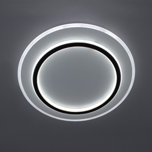 Керована світлодіодна люстра ESLLSE VEGA DUAL 75W 2R 450х53мм Чорно-Біла