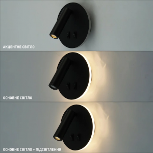 Світлодіодний світильник бра ESLLSE RIGIL RL 10 Вт 140x65 мм Чорний