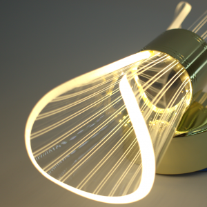 Настінний світлодіодний світильник бра Esllse DIO 12Вт 230х80х95мм Золотий