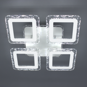 Керована світлодіодна люстра ESLLSE ROOM ICE 70W 4S APP 385×385×75мм Біла з підсвічуванням RGB