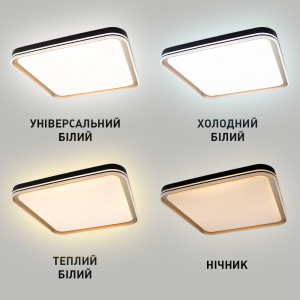 Керована світлодіодна люстра GABO S 90 Вт 505x505x85 мм Чорно-золота