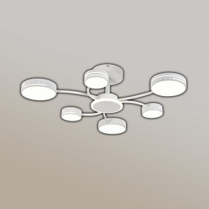 Смарт люстра керована світлодіодна OTTO 7R 80 Вт 795x185 мм Бiла