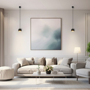 Світильник підвісний TELA R 100x1000 мм Чорно-золотий для лампи GX53