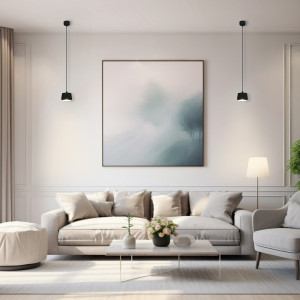 Світильник підвісний TELA R 100x1000 мм Чорно-білий для лампи GX53