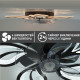 Керована світлодіодна люстра з вентилятором FAN ASTRA 85W+18W 5F 680×120мм Чорна Зображення №5 Керована світлодіодна люстра з вентилятором FAN ASTRA 85W+18W 5F 680×120мм Чорна фото №5