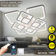 Керована світлодіодна люстра ESLLSE TETRA TWIST ICE 165W 8S SMART 595x595x110мм Біла фото №1