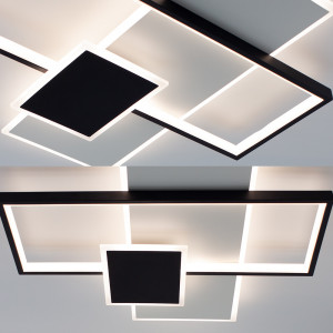 Смарт люстра керована світлодіодна LAMPARAS 3L 90 Вт 500x500x61 мм Чорно-біла