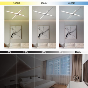 Люстра світлодіодна з пультом ESLLSE  ESTA 70 Вт 4L 770x60 мм Біла