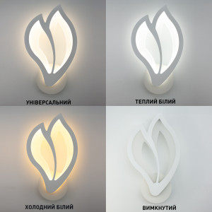 Настінний світлодіодний світильник бра Esllse ASTRA 12 Вт 302x176x46 мм Білий