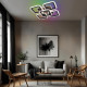 Керована світлодіодна люстра ESLLSE ROOM ICE RGB 6S 70 Вт SMART 380x380x75 мм Чорна з підсвічуванням RGB фото №7