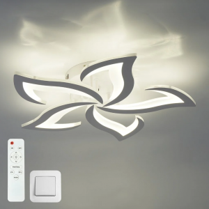 Люстра світлодіодна з пультом ESLLSE ELLA 50 Вт 5F 600x95 мм Біла