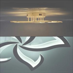 Люстра світлодіодна з пультом ESLLSE ELLA 50 Вт 5F 600x95 мм Біла