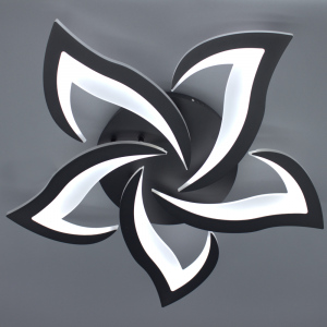 Люстра світлодіодна з пультом ESLLSE ELLA 50 Вт 5F 600x95 мм Чорна