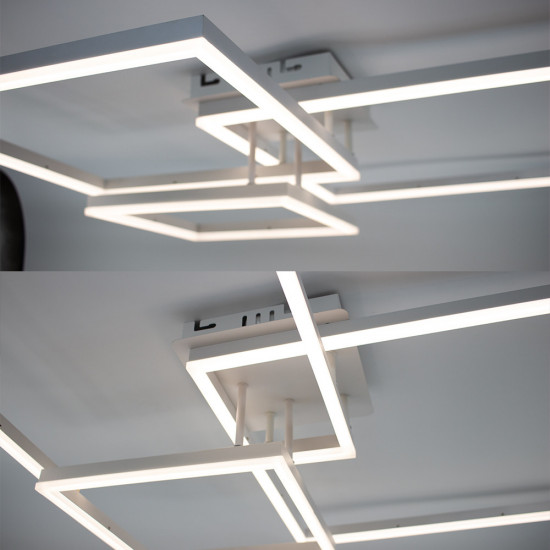 Смарт люстра керована світлодіодна ESLLSE COCO 3S 120 Вт 750x750x142 мм Бiла  фото № 7